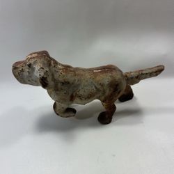Antique Vintage Rustic Cast Iron Metal Hunting Dog Retriever Doorstop Very Heavy