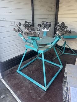 Workhorse six station silk screen machine with more