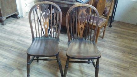 2 small antique chairs
