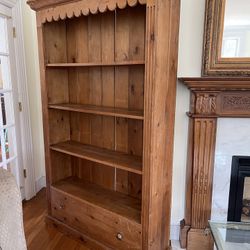 Retro Vintage Solid Wood Display Bookcase