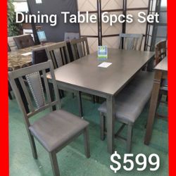 😍 Beautiful 6pcs Dining Table Set 