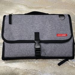 Skip Hop Portable Baby Changing Station Mat Cushioned Pad Grey
