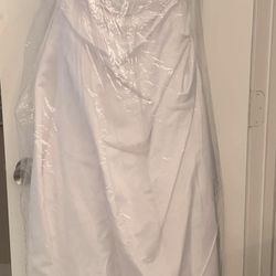 David’s Bridal Dress And Veil/ Never Worn