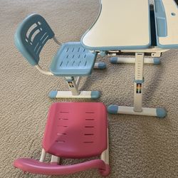 Kids Height Adjustable Desk —Blue Desk Only (no chair)