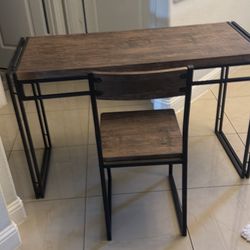 DESK WITH CHAIR LIKE NEW $60 EXCELLENT CONDITION LIKE NEW SERIOUS BUYERS. PLEASE