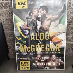 UFC framed Poster Aldo vs Mcgregor