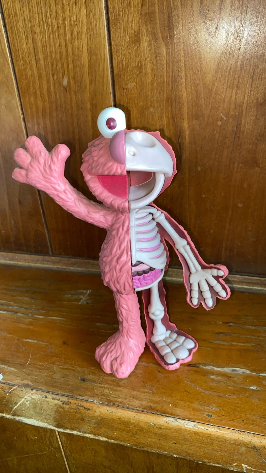 Pink Elmo Figure Dissected