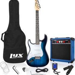 39 Inch Electric Guitar and Starter Kit with Amplifier, Left-handed