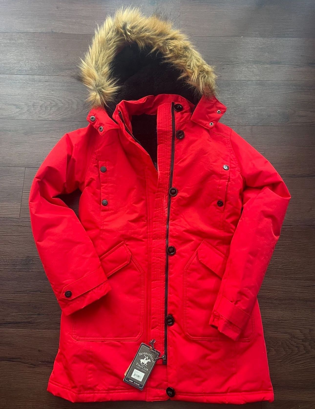 New Winter Jacket - Long Length Quilted Bubble Puffer Parka - Heavyweight Weather Resistant Coat, size M, runs smaller
