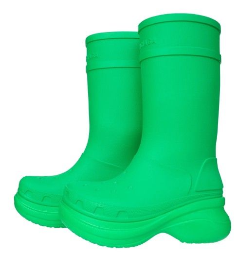 Balenciaga Green Rubber/Crocs Boots