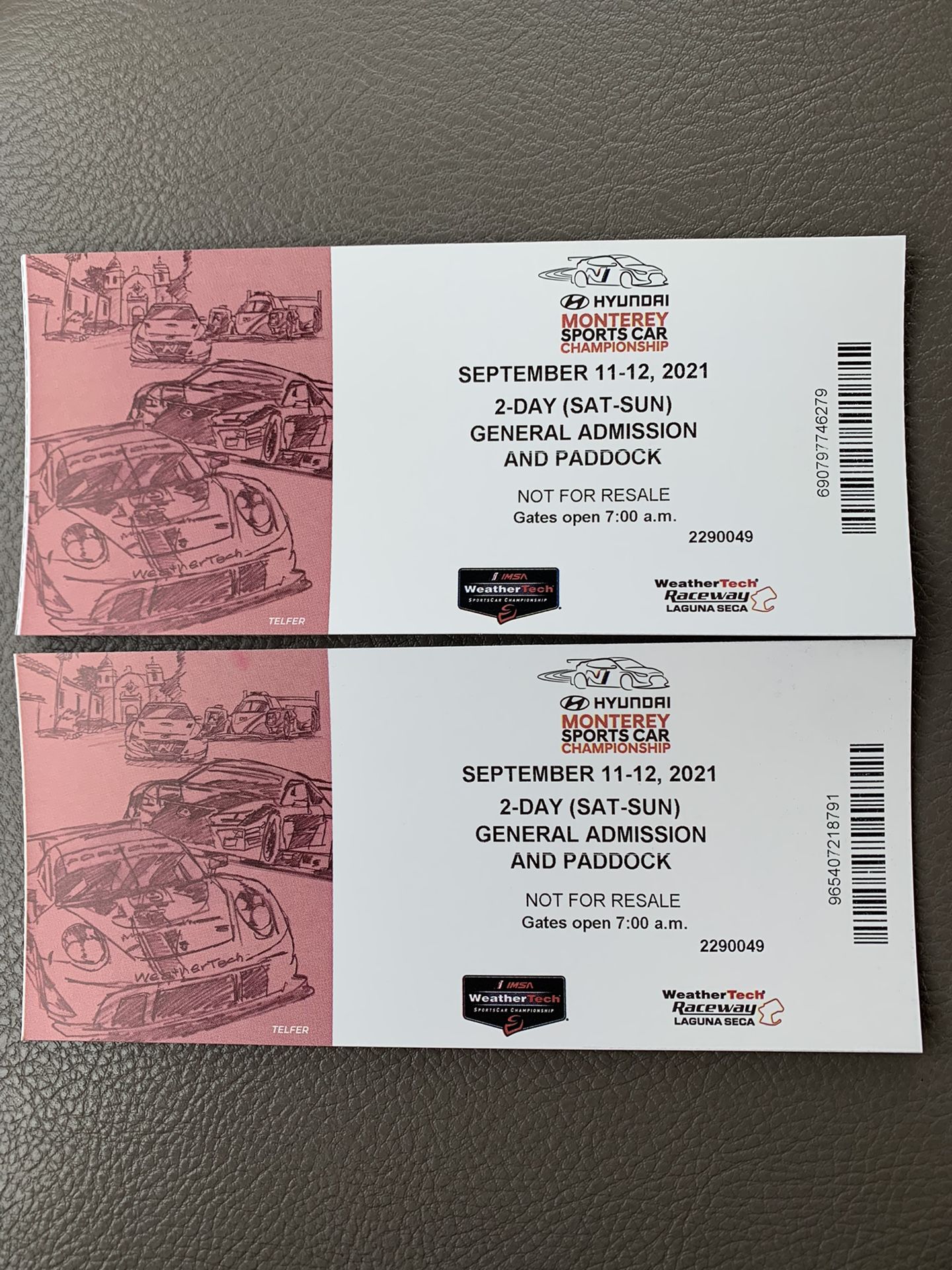 Two 2-day Passes For The Hyundai Monterey Sports Car Championship At Laguna Seca . 