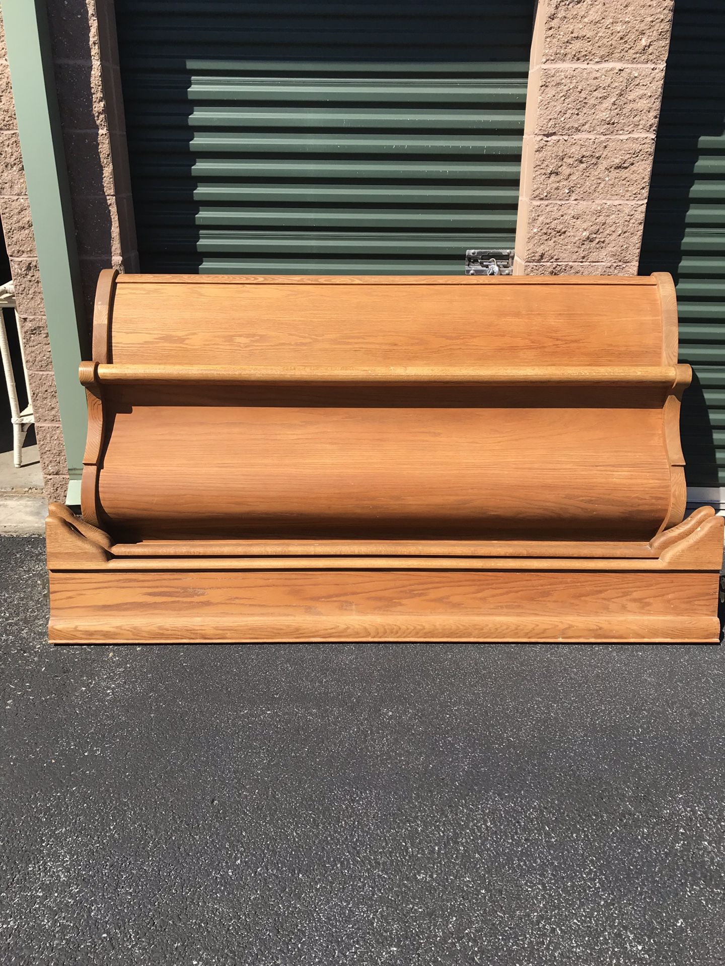 Versailles Collection Sleigh Bed Collectors Edition Series V numbered 500 of 4000 King Bed Oak