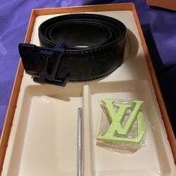 Louis Vuitton Black Embroided Belt