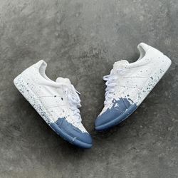 Maison Margiela GAT Replica White Blue 12 45 Paint Splatter