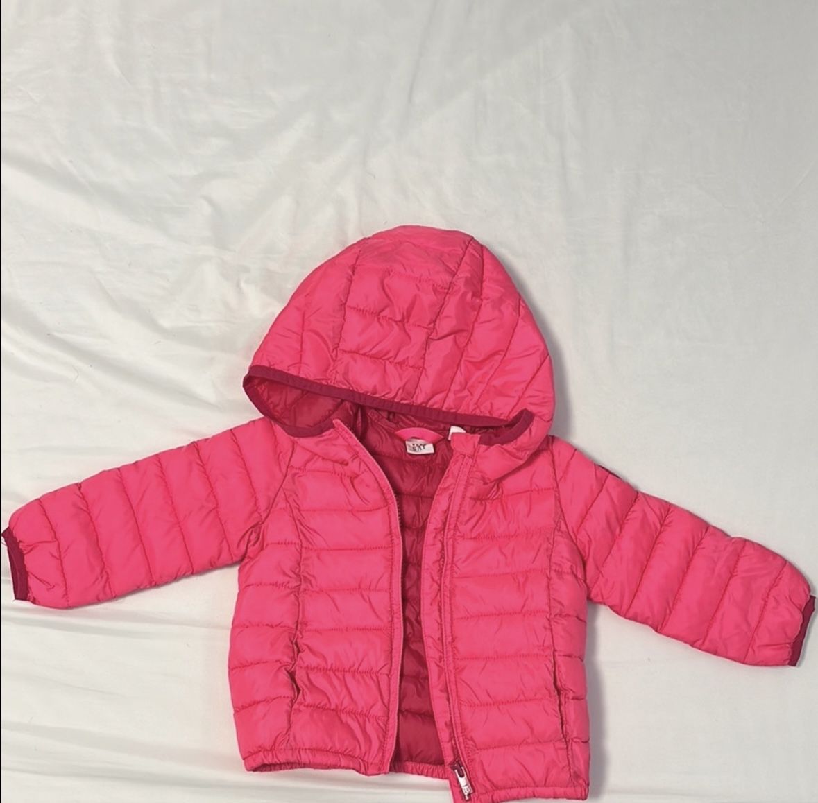 Baby GAP Pink Hooded Puffer Jacket, Used; Size 18-24 Months