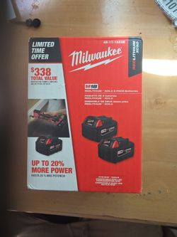 New Milwaukee XC 5.0 Batteries 2 Pack