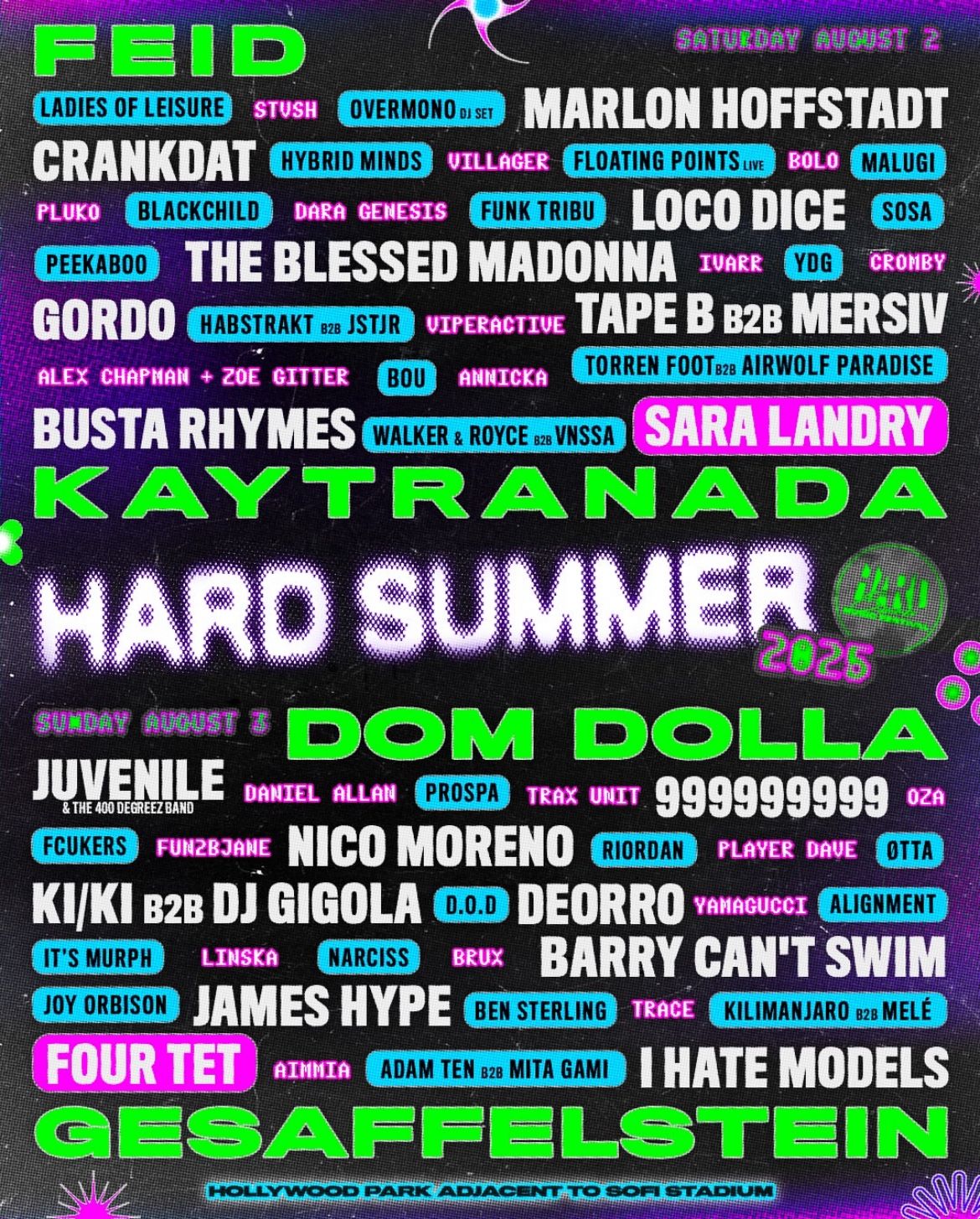 2 Hard Summer GA+ Wristbands  2 Days 