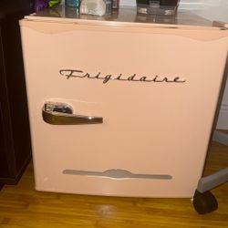 Pink mini fridge 