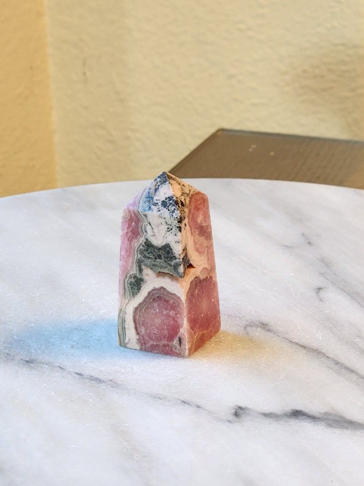 2.2" Approximately Rhodochrosite Tower Quartz Crystal