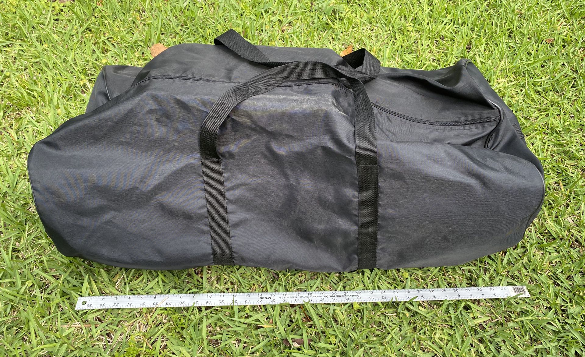 Large Duffle Bag 3 feet Black, top snd end straps.