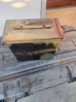 Military Metal Ammo Can Storage Box