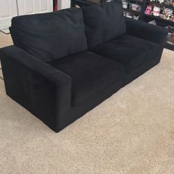 Black Velvet Couch 