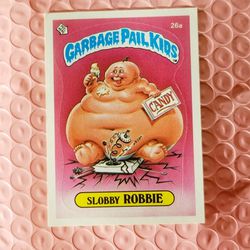 ~1sT SERIES (#26a)~ 1985 TOPPS GARBAGE PAIL KIDS~ SLOBBY ROBBIE~ CENTERED MATTE! (NM/MT)