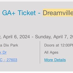 Dreamville GA+ Ticket