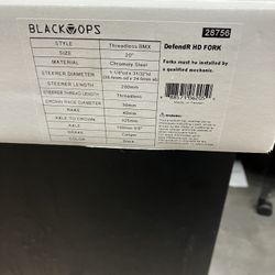 20” Black ops threadless forks $50 