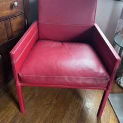 Iconic Red Leather Chair