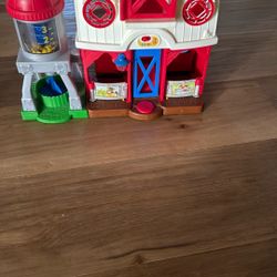 Fisher-Price Little People Caring For Animals Farm Cowboy Pig Cow Toy Toddlers