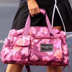 NEW Fighting Eel Duffle, Travel, Gym, Weekend Pink Bag