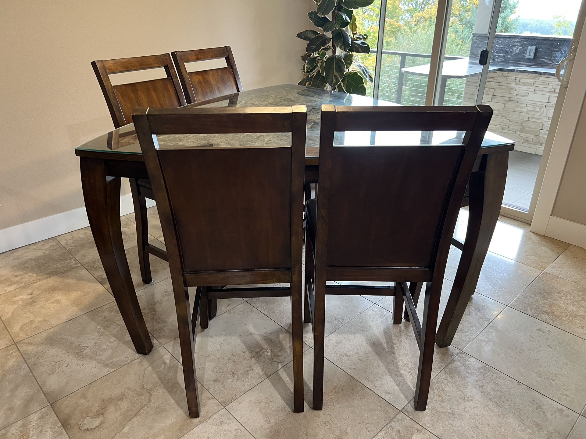 Dining Table, Dark Brown 