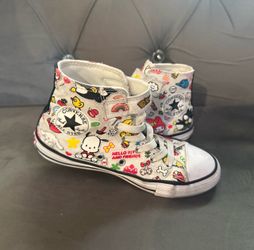 Converse Sanrio And Friends Hello Kitty Shoeless Slip Ons Hi Top Chuck Taylors size 1 kids