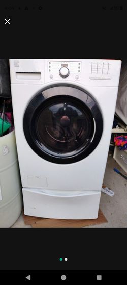 KENMORE FRONT LOAD WASHER ON PEDESTAL VGC 350$ B.o Get Free Dryer Too!