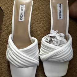 Steve Madden White Heals Twinkled Style New Size 9 
