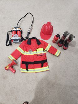 firefighter costume, size 3/4