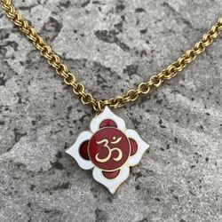 Ohm Symbol Or Chakra , On A Choker .