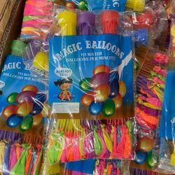 Magic Balloons 111 Water Balloons Self Tied Water Balloons Assorted Colors