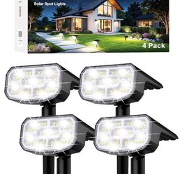 4 Packs Solar Spot Lights Outdoor Waterproof 3 Lighting Modes, Solar Landscape Lights