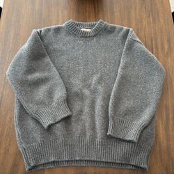 &Daughter Caragh Chunky Crewneck Sweater - Gray