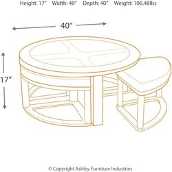 Ashley Coffee Table with stools underneath