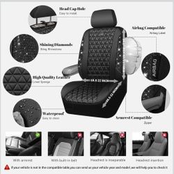 Cat Pass Black leather Seat Covers