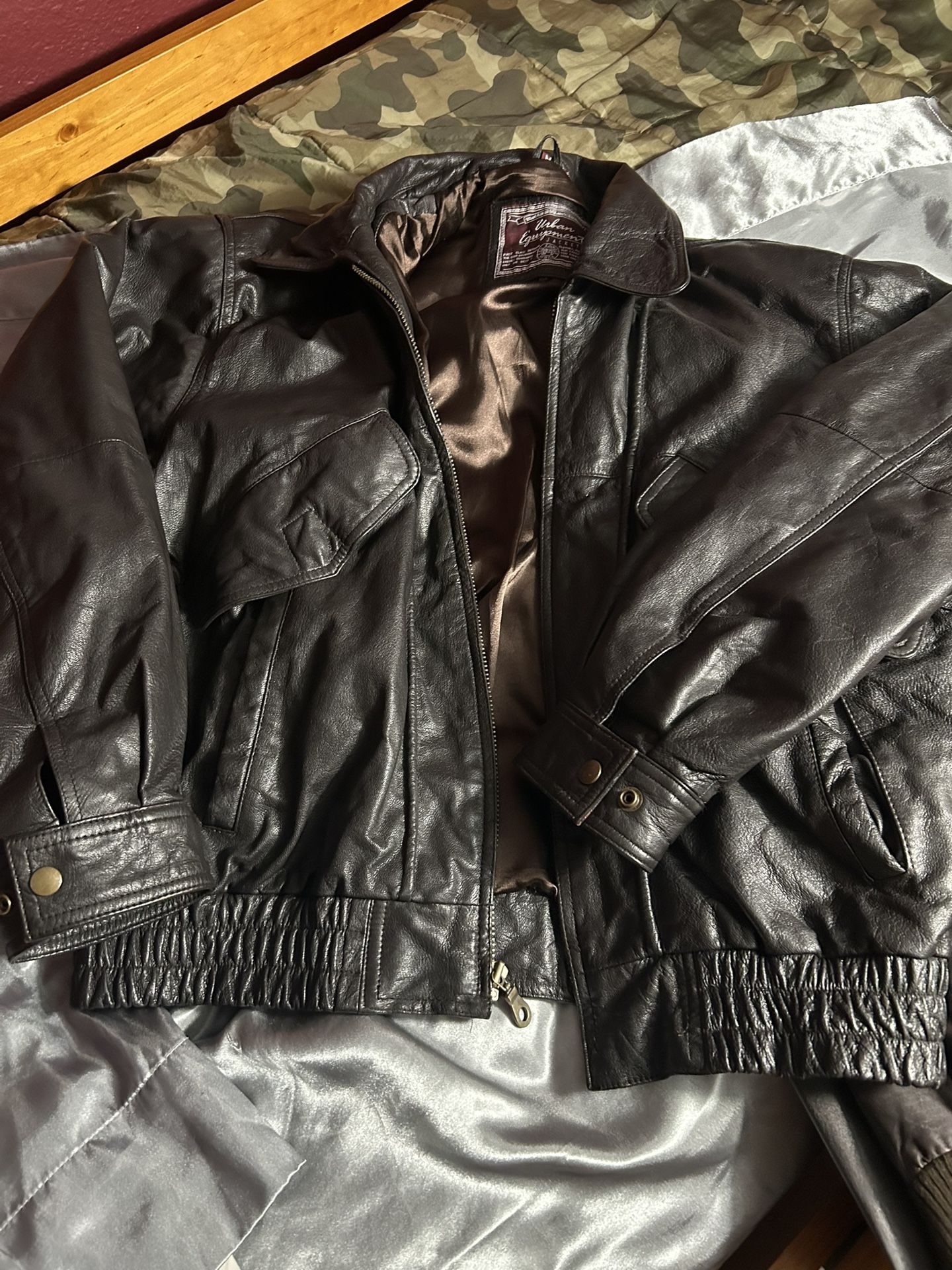 Leather Bomber Jacket