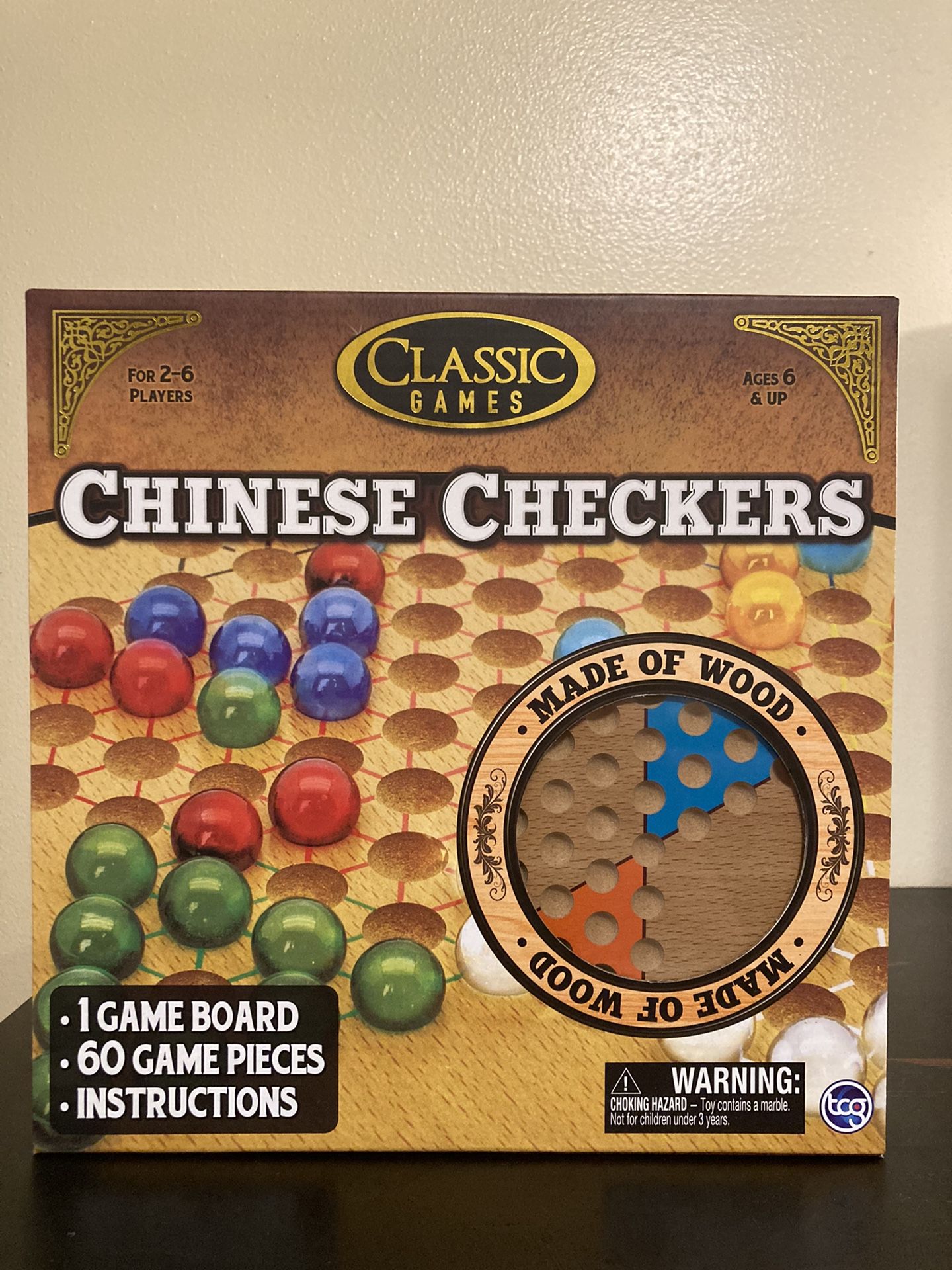 Classic Games Wood Chinese Checkers Set