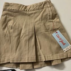 New Cat & Jack : Girls’ Uniform khaki Color Skirt Size 4