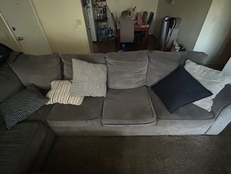 Spacious L-shaped sectional sofa .