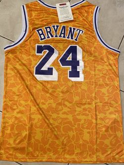 Los Ángeles Lakers Kobe Bryant # 24 Jersey Yellow , Unisex 