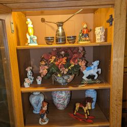 Cabinet Porcelain Dolls Antique Collection 