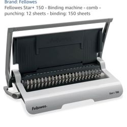 Fellowes Star+ 150 Manual Punch & Comb Binding Machine CRC 50065